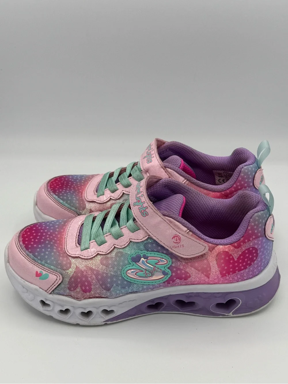 Skechers ‘Simply Love’ Flutter Heart Lights Multi-Color Light Up Sneakers